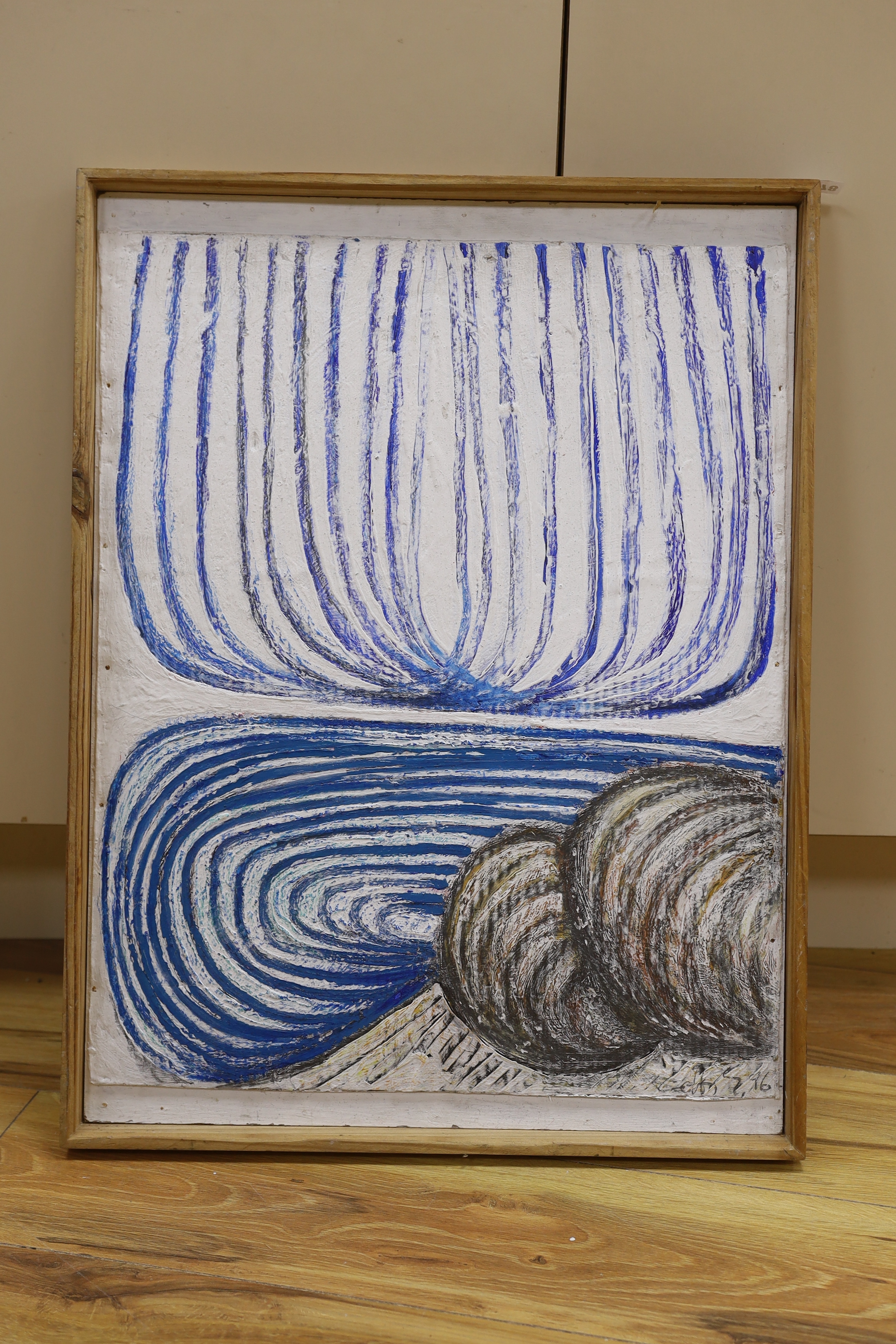 Ernst Gottschalk (20th. C), oil and mixed media, Abstract composition, signed and dated ‘96, 58 x 46cm